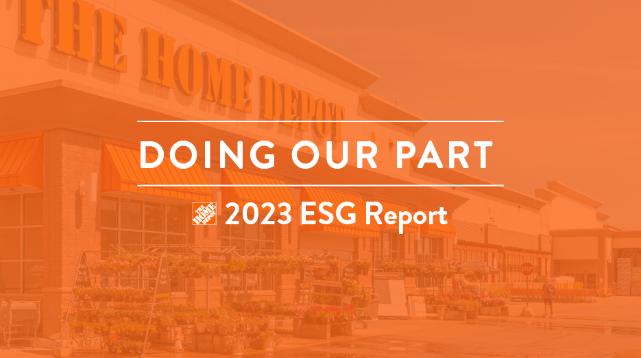 Doing Our Part Highlights From the Home Depot’s 2023 ESG